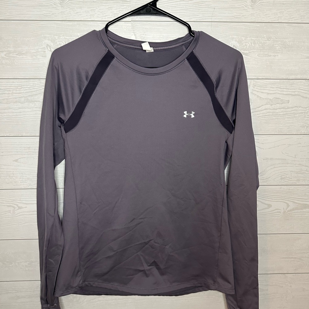 Under Armour Purple Gray Long Sleeve Women’s Top Medium